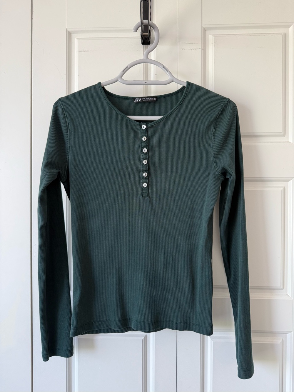 Zara Dark Green Longsleeve Shirt - Size M
